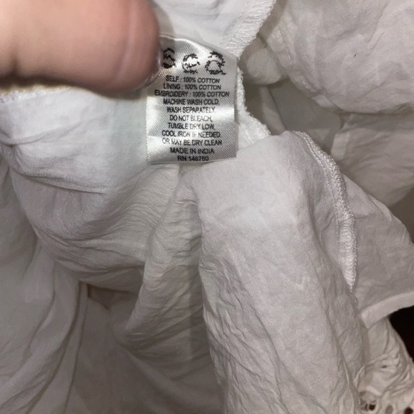 Sea New York White Elysse Embroidery Oversized Mini Sleeve Tunic Dress 🤍 Medium - Picture 14 of 14